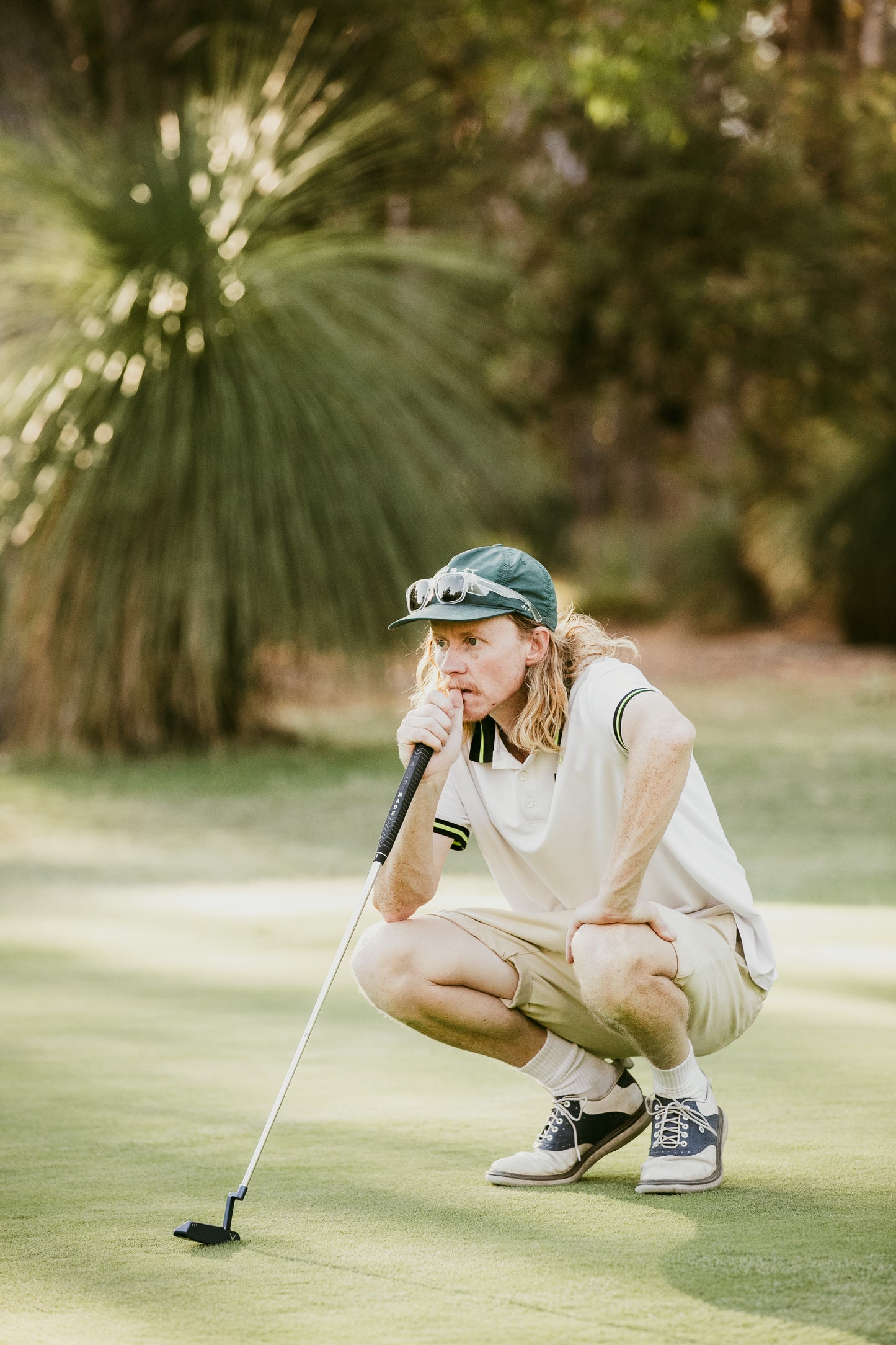 White Striped Polo